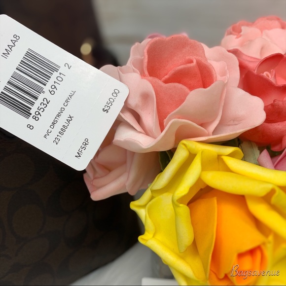 Coach signature pvc drawstring carryall tote brown - Picture 6 of 7